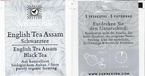 Sonnentor English Tea Assam Schwarztee Farming