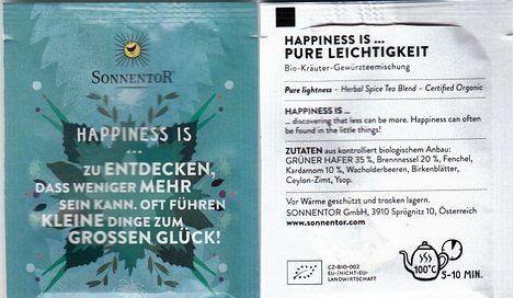 Sonnentor Happiness Is Pure Leichtigkeit