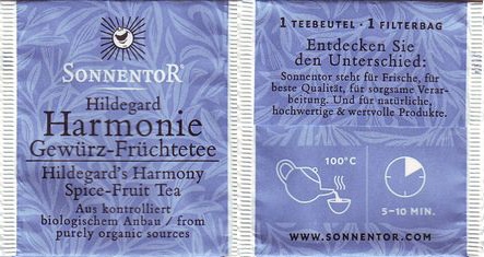 Sonnentor Hildegard Harmonie Gewürz Früchtetee Sources