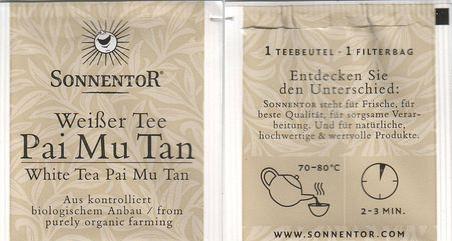 Sonnentor Weisser Tee Pai Mu Tan Farming s Black