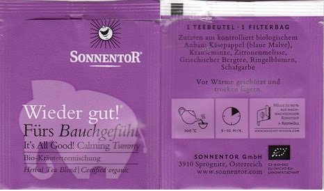 Sonnentor Wieder Gut Furs Bauchgefuhl Organic