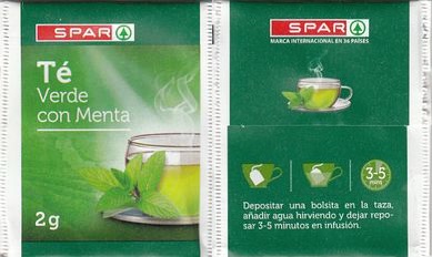 Spar 20 Té Verde Con Menta