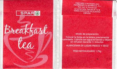 Spar Spain 01 Breakfast Tea