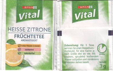 Spar Vital Heisse Zitrone Früchtetee