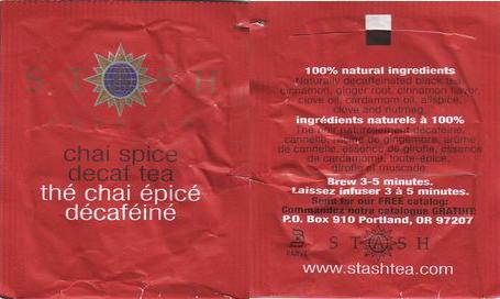 Stash Chai Spice Decaf Tea 2