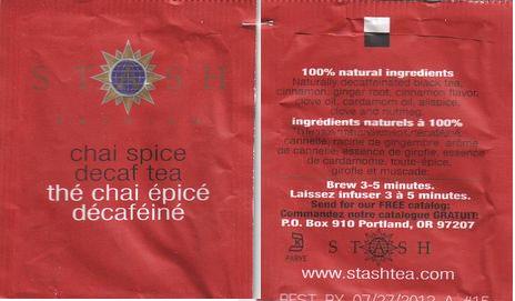 Stash Chai Spice Decaf Tea 3