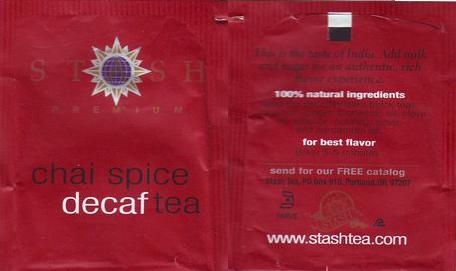 Stash Chai Spice Decaf Tea