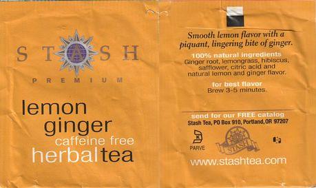 Stash Lemon Ginger Herbal Tea