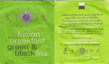 Stash Premium Fusion Breakfast Green & Black Tea