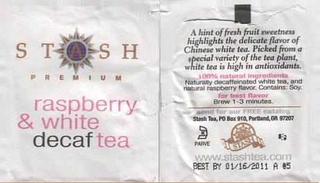 Stash Premium Raspberry & White Decaf Tea