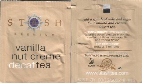 Stash Premium Vanilla Nut Creme Decaf Tea