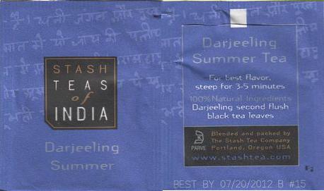 Stash Teas of India Darjeeling Summer