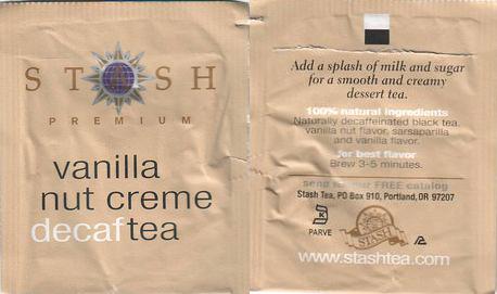 Stash Vanilla Nut Creme Decaf Tea