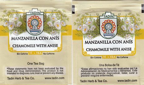 Tadin 03 Manzanilla Con Anis Chamomile With Anise