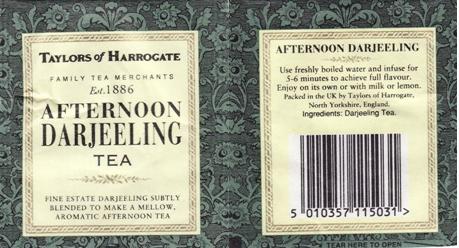 Taylors of Harrogate Afternoon Darjeeling