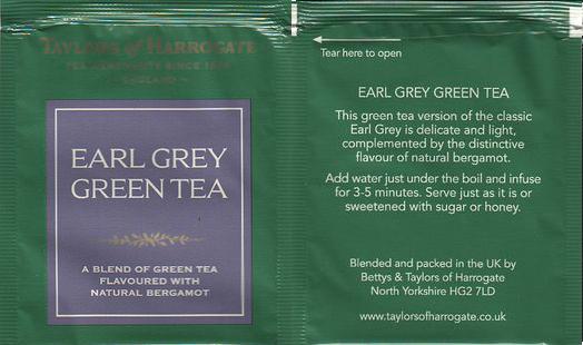 Taylors of Harrogate Earl Grey Green Tea Foil