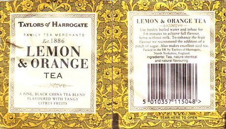 Taylors of Harrogate Lemon & Orange Tea 1