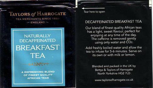Taylors of Harrogate Naturally Decaffeinated Breakfast Tea