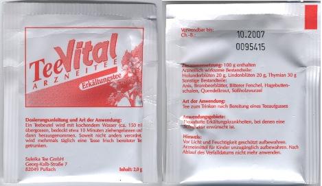 Tee Vital Erkaltungstee