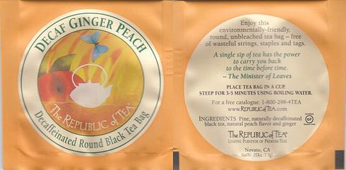 Thé Republic of Tea 01 Decaf Ginger Peach