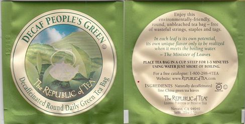 Thé Republic of Tea 01 Decaf Peoples Green