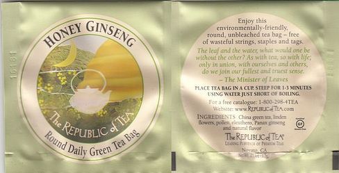 Thé Republic of Tea 01 Honey Ginseng