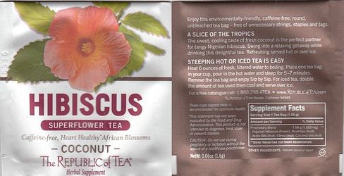 Thé Republic of Tea 02 Hibiscus Coconut