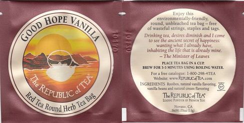 Thé Republic of Tea Good Hope Vanilla