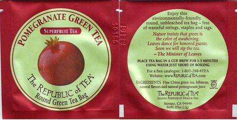 Thé Republic of Tea Pomegranate Green Tea