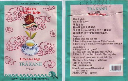 Tram Anh Green Tea Bags