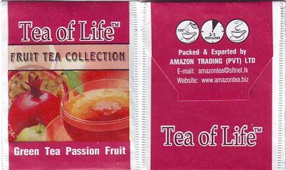 Tea of Life Ftc Green Tea Passion Fruit