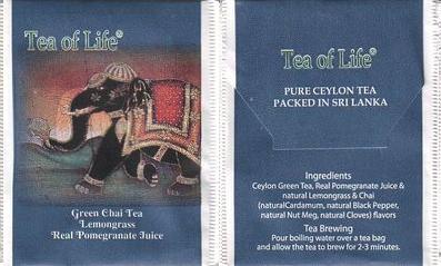 Tea of Life Green Chai Tea Lemongrass