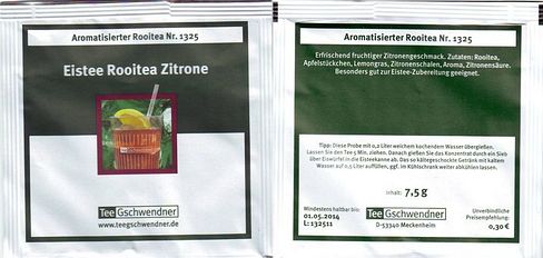 Tee Gschwendner 1325 Eistee Rooitea Zitrone