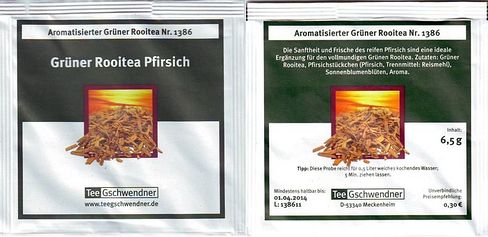 Tee Gschwendner 1386 Grüner Rooitea Pfirsich