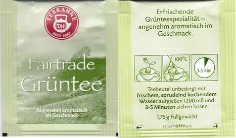 Teekanne 10 Fairtrade Grüntee