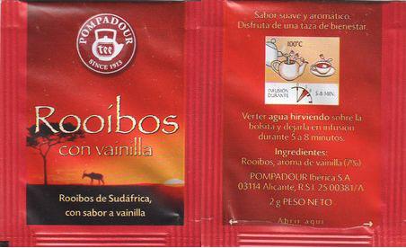 Teekanne 10 Rooibos Con Vainilla