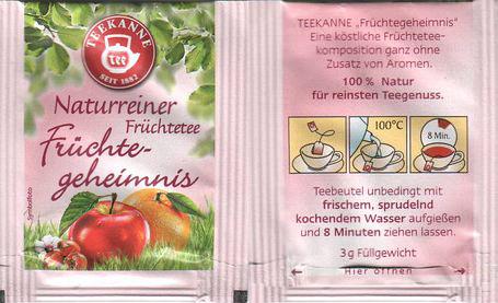 Teekanne 18 Naturreiner Früchtetee Fruchtegeheimnis