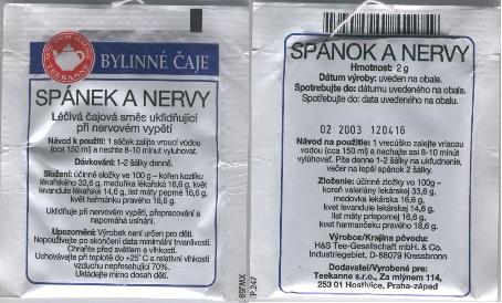 Teekanne BC 04 Spánek a Nervy ADH