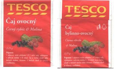 Tesco Čaj Ovocný Černý Rybíz Malina