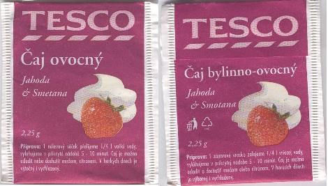 Tesco Čaj Ovocný Jahoda Smetana