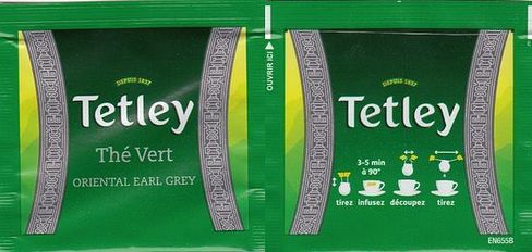 Tetley EN655B Thé Vert Oriental Earl Grey