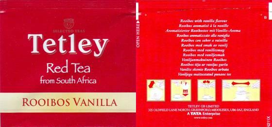 Tetley Red Tea Rooibos Vanilla