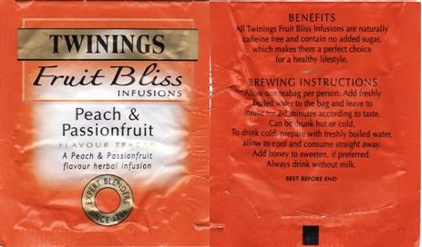 Twinings 0 Fruit Bliss Peach Passionfruit