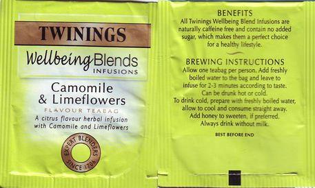 Twinings 0 Wellbeing Blends Camomile Limeflowers