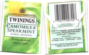 Twinings 001 Camomile Spearmint