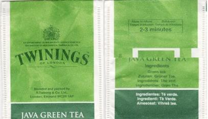 Twinings 005 Java Green Tea Paper Strip