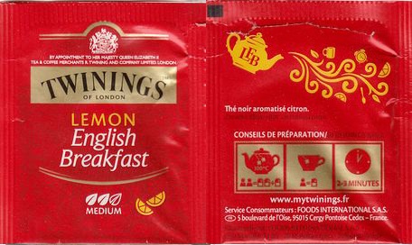 Twinings 092 Lemon English Breakfast