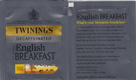 Twinings 90 Decaffeinated Original English Breakfast