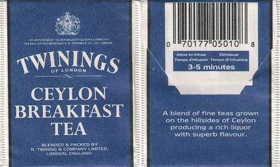 Twinings BG059861 Ceylon Breakfast Tea