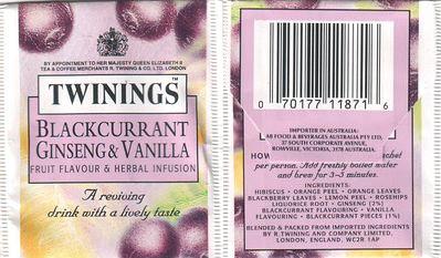 Twinings Blackcurrant Ginseng & Vanilla Glossy